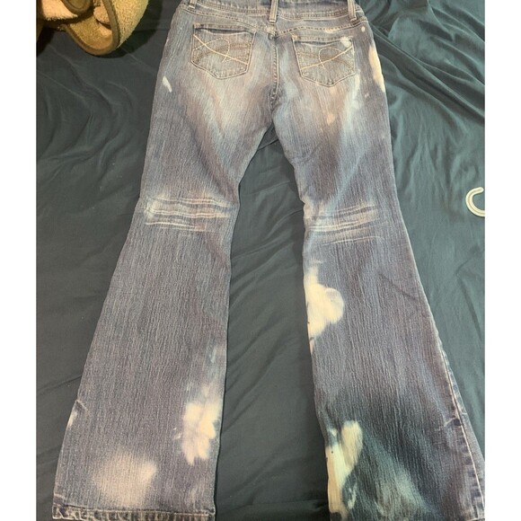 Y2k SO Low Rise Jeans With Bleach Tie Dye Juniors Size 3 - Picture 2 of 4